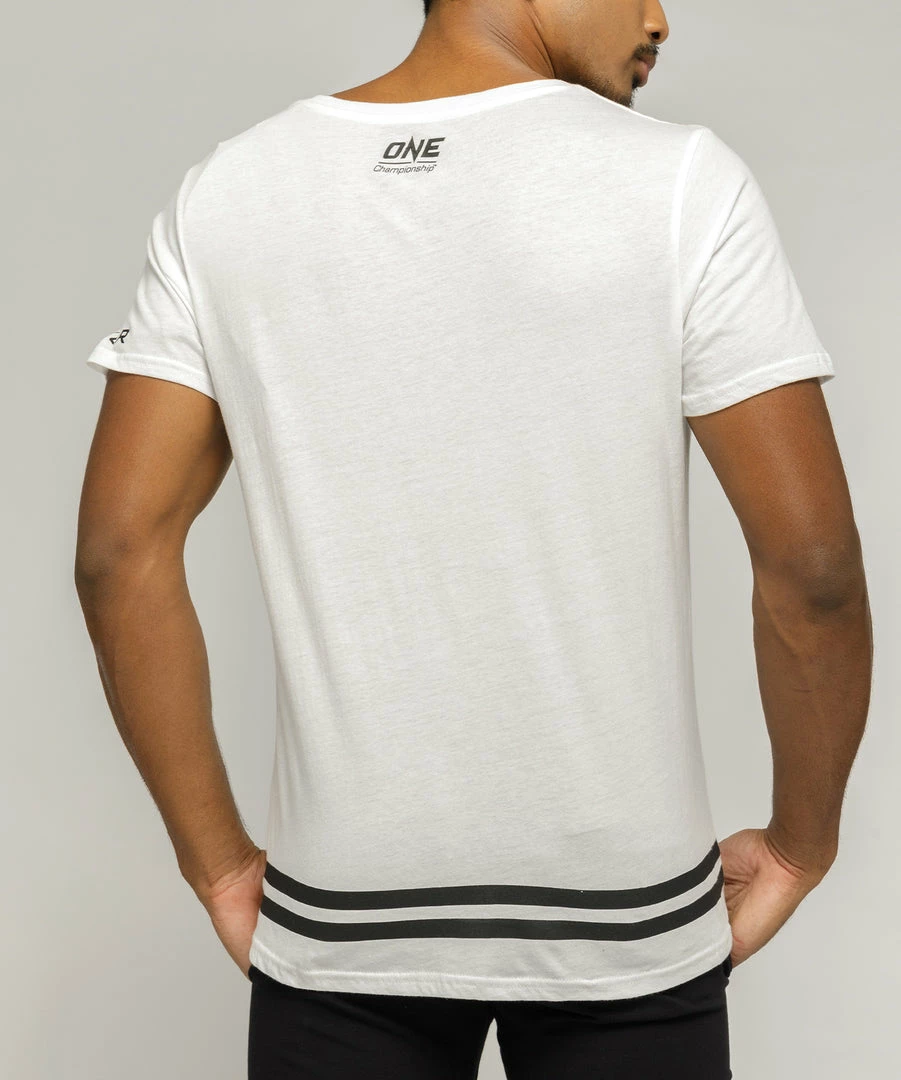 ONEFC Men ONE Championship V Neck Warrior Tee (White) 4 ONEFC Men ONE Championship V Neck Warrior Tee (White)