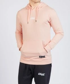 ONE Championship ONE Signature Logo Pullover Hoodie (Peach Pink) Men