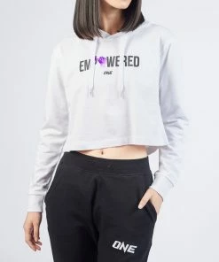 ONE Championship Empowered Crop Hoodie (White) Women