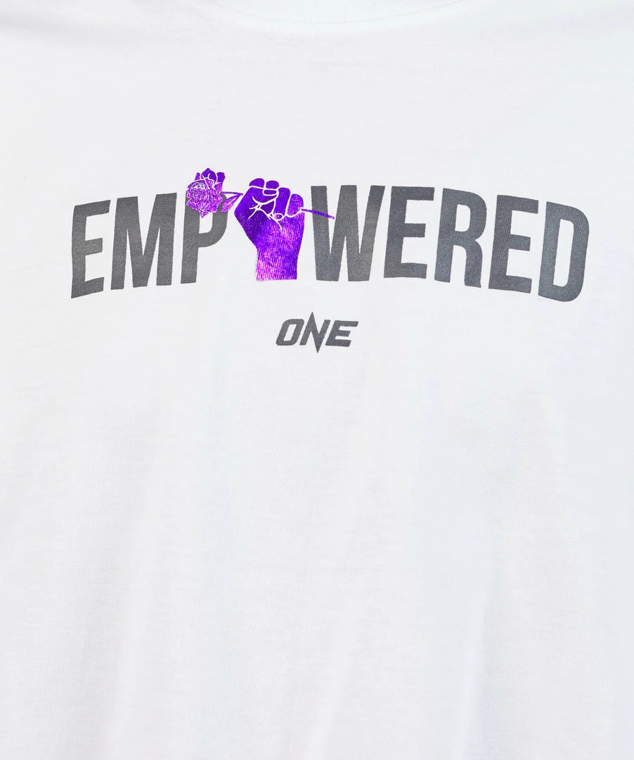 ONE Championship Empowered Crop Tee (White) Women 5 ONE Championship Empowered Crop Tee (White) Women
