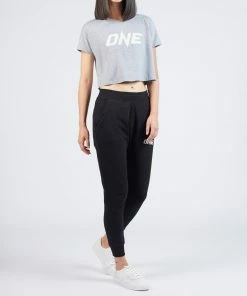 ONE Championship ONE Heather Gray Logo Crop Tee 9 ONE Championship ONE Heather Gray Logo Crop Tee