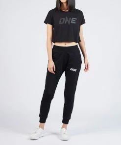ONE Championship Women ONE Black Logo Crop Tee 9 ONE Championship Women ONE Black Logo Crop Tee