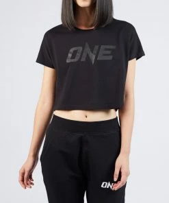 ONE Championship Women ONE Black Logo Crop Tee