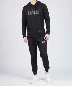 ONE Championship ONE Black Monotone Pullover Hoodie Men