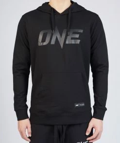 ONE Championship ONE Black Monotone Pullover Hoodie Men