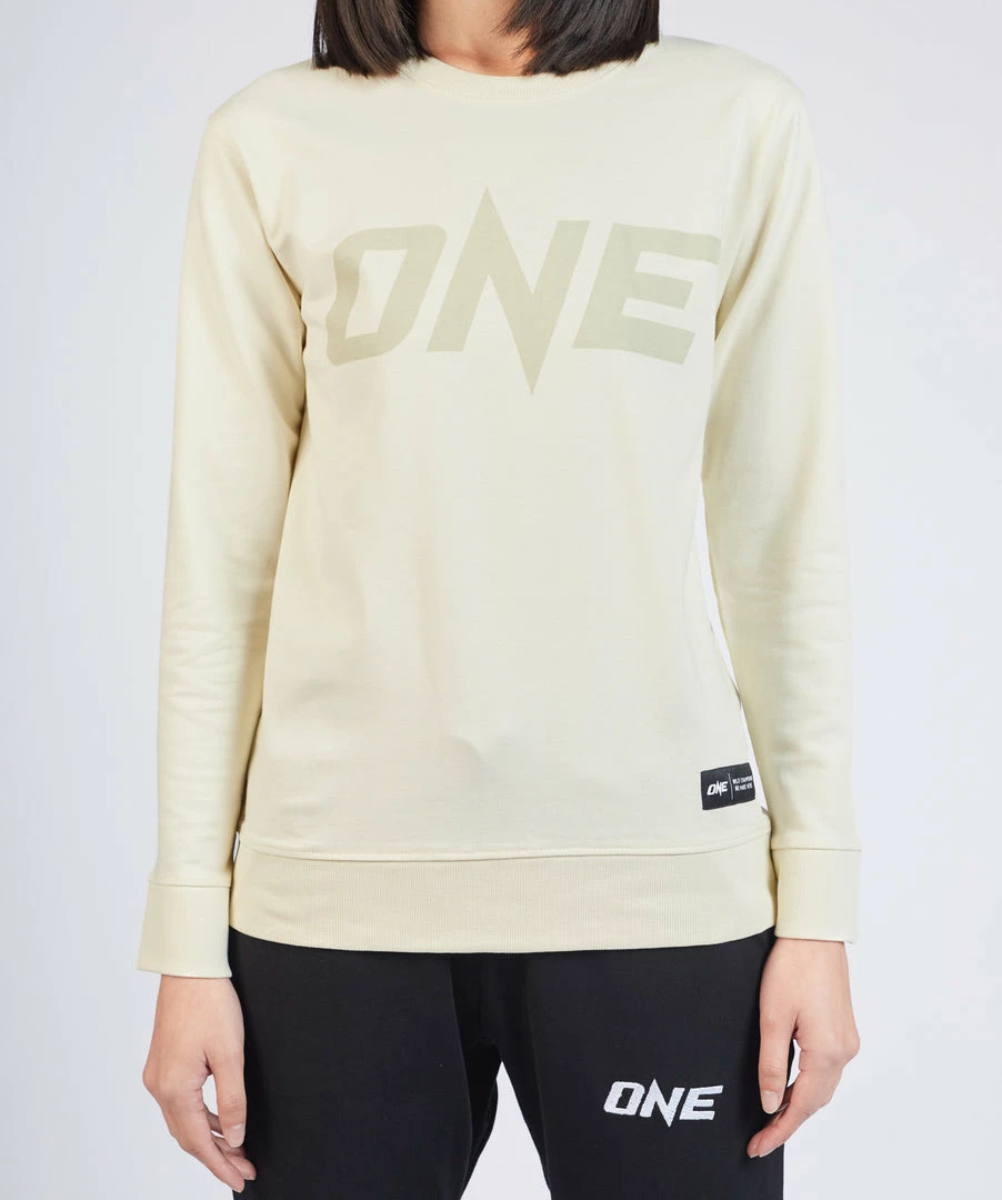 ONE Championship Men ONE Cream Logo Sweatshirt 10 ONE Championship Men ONE Cream Logo Sweatshirt