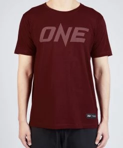 ONE Championship ONE Maroon Monotone Logo Tee