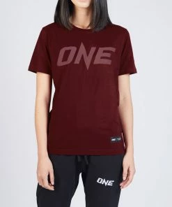 ONE Championship ONE Maroon Monotone Logo Tee