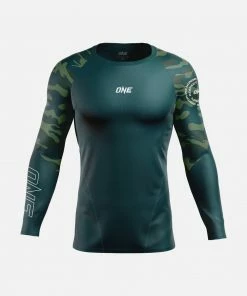 ONE Championship Men Elite Pro Rash Guard - Forest Camo