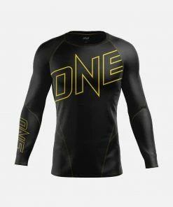 ONE Championship Elite Pro Rash Guard - Black/Yellow