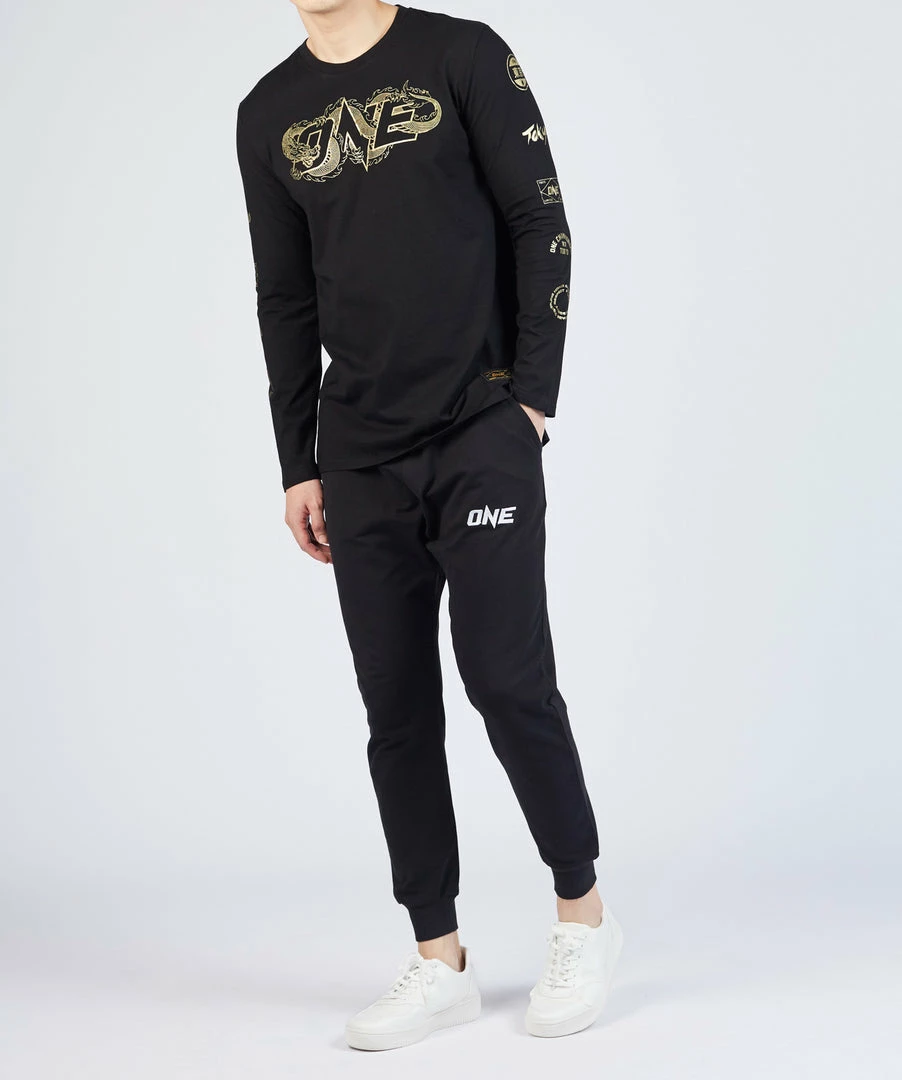 ONE Championship ONE Dragon Logo Tokyo Long Sleeve Tee (Black) 7 ONE Championship ONE Dragon Logo Tokyo Long Sleeve Tee (Black)