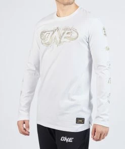 ONE Championship Men ONE Dragon Logo Tokyo Long Sleeve Tee (White)