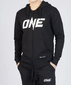 ONE Championship Men ONE Black Logo Zip Hoodie