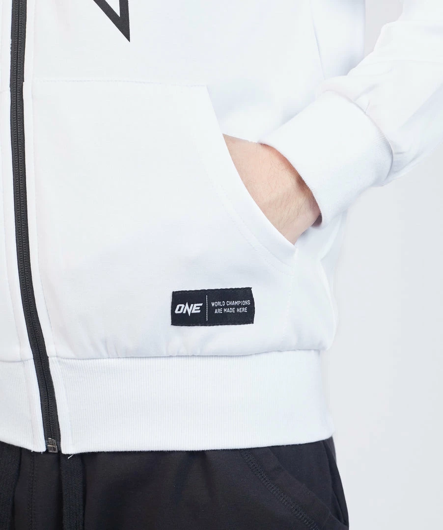 ONE Championship ONE Walkout Zip Hoodie (White) 8 ONE Championship ONE Walkout Zip Hoodie (White)