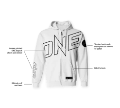 ONE Championship ONE Walkout Zip Hoodie (White) 23 ONE Championship ONE Walkout Zip Hoodie (White)