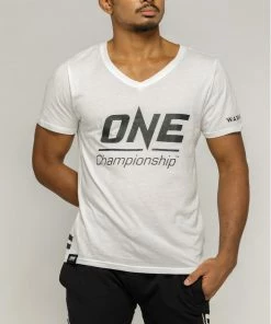 ONEFC Men ONE Championship V Neck Warrior Tee (White)